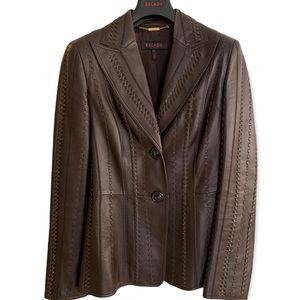 Lamb skin Escada Leather Blazer Almost New